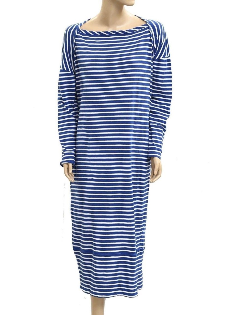 Free People Blue and White Striped Maxi Dress